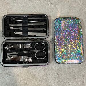 Stainless Steel Manicure & Grooming Kit – Multi-Piece Set with Case